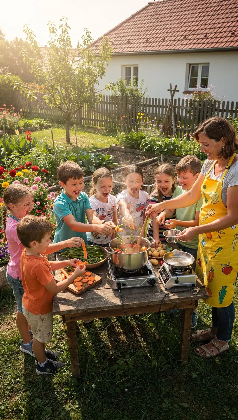 JednoduchГЅ pokrm z ДЌoДЌky a mrkve pЕ™ipravenГЅ v jednГ© nГЎdobД›.